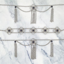 Load image into Gallery viewer, Rose Widow • Tassel Necklace with Onyx PREORDER