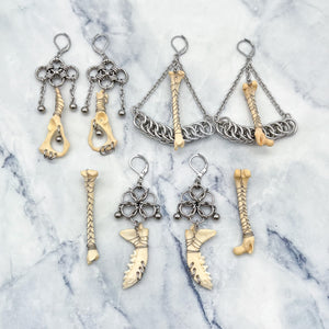 Femur Bone Chandelier Earrings