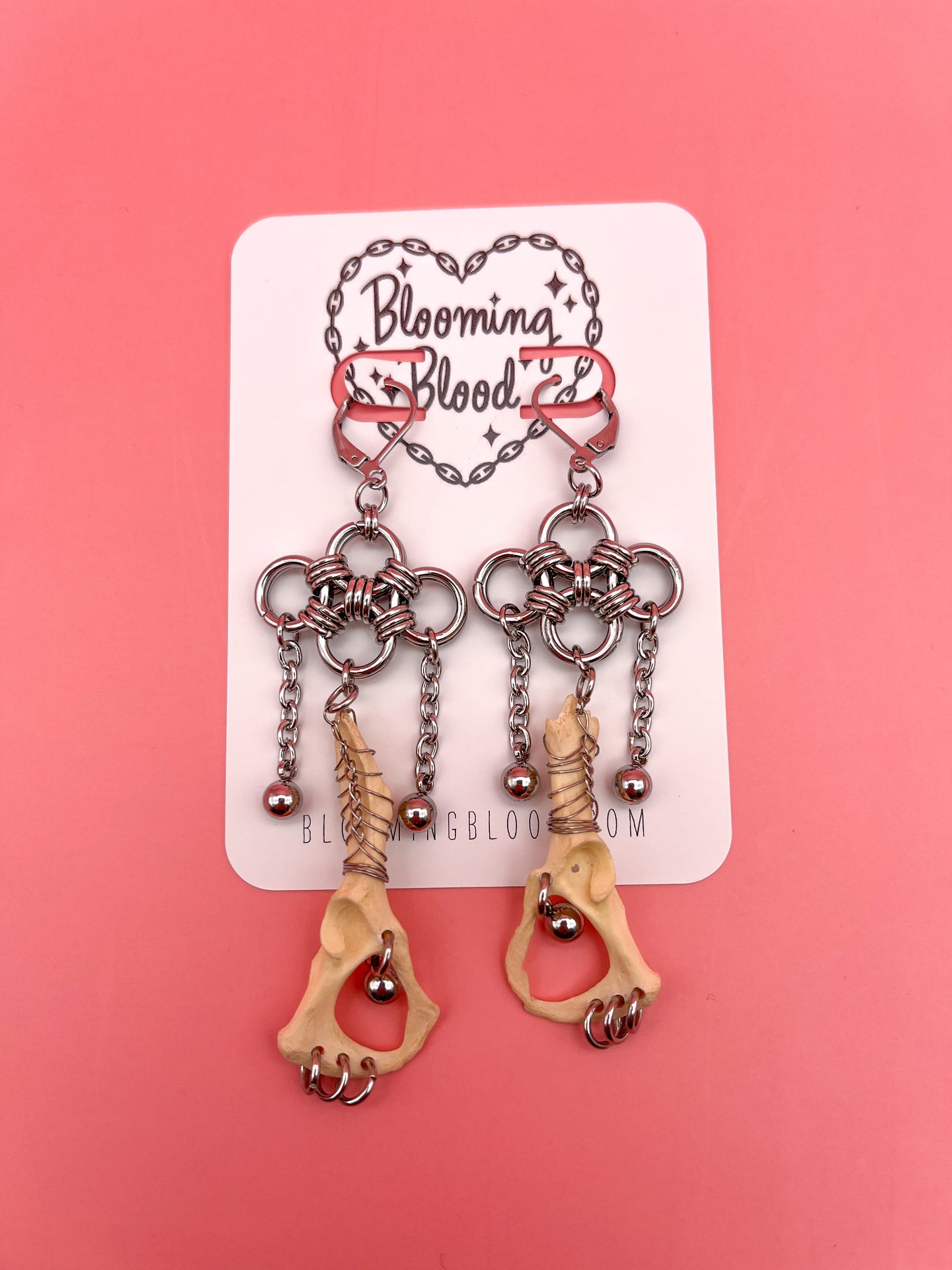 Pierced Pelvic Bone Earrings