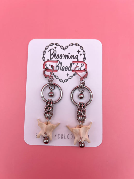 Vertebrae Bone Earrings