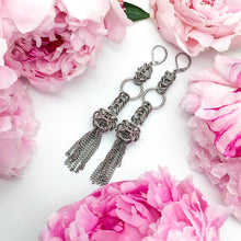 Load image into Gallery viewer, Lotus Tassel Earrings