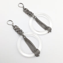 Load image into Gallery viewer, Clear Lucite Tassel Earrings • PRE-ORDER