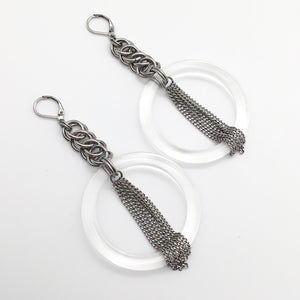 Clear Lucite Tassel Earrings • PRE-ORDER