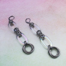 Load image into Gallery viewer, Krystal LONG Earrings • Clear/Iridescent