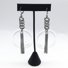 Load image into Gallery viewer, Clear Lucite Tassel Earrings • PRE-ORDER