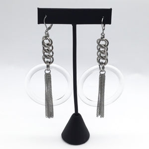 Clear Lucite Tassel Earrings • PRE-ORDER